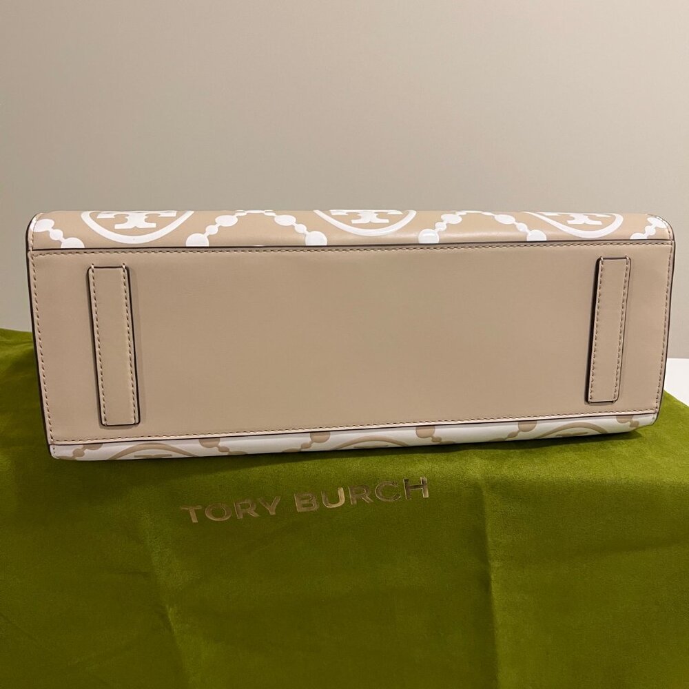 TORY BURCH T Monogram Contrast Embossed Tote (NWT) - Picture 7 of 10